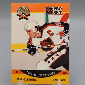 1990 Mario Lemieux, NHL Pro Set, All Star Card #362, Penguins, Ice Hockey